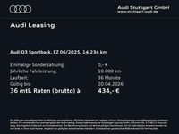 Gebraucht Audi Q3 Sportback Performance 150 PS (110 kW) 2025 Schwarz SUV