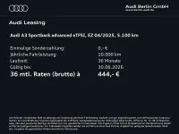Gebraucht Audi A3 Sportback e-tron Advanced Plus 204 PS (150 kW) 2025 Mythosschwarz metallic Kleinwagen