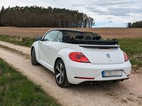 gebraucht VW Beetle R-Line Cabrio weiß, top gepflegt, 1.4 tsi