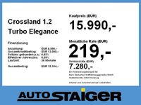 gebraucht Opel Crossland 1.2 Turbo Elegance Klima, PDC, SHZ,Alu