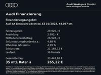 Gebraucht Audi A4 Advanced Plus 204 PS (150 kW) 2023 Mythosschwarz metallic Limousine