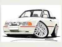 Gebraucht Ford Escort Cabriolet 102 PS (75 kW) 1990 Weiß Cabrio
