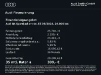 Gebraucht Audi Q4 Sportback e-tron Comfort 125 kW (170 PS) 2023 Schwarz SUV