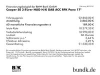 gebraucht Mini Cooper SE 3-Türer HUD H/K DAB ACC RFK Pano 17"