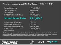 gebraucht Kia ProCeed GT Line 1.5 T-GDI DCT Navi Klimaautom LED USB