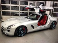 gebraucht Mercedes SLS AMG Coupe,Silberpfeil in silber Leder rot,Flügeltür