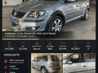 Gebraucht VW Touran Cross 140 PS (102 kW) 2008 Grau Van / Kleinbus