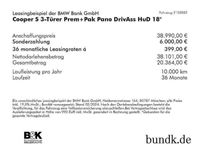 gebraucht Mini Cooper S Cooper S3-Türer Prem+Pak Pano DrivAss HuD 18' Sportpaket Bluetooth Head Up Disp