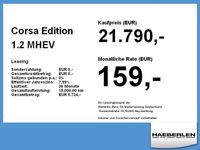 Neu Opel Corsa Edition 110 PS (80 kW) 2025 Kontur weiß (metallic) Kleinwagen