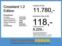Gebraucht Opel Crossland Edition 83 PS (61 kW) 2022 Kontrast grau/quarz silber SUV