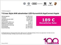 gebraucht VW T-Cross - Style AHK-abnehmbar LED Kurvenlicht AppConnect Apple CarPlay Android Auto