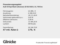 Gebraucht Audi A3 Advanced Plus 110 PS (80 kW) 2023 Florettsilber metallic Limousine