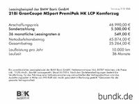 gebraucht BMW 218 i GranCoupé MSport PremiPak HK LCP Komforzug