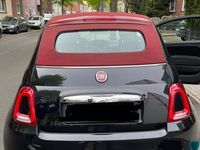 gebraucht Fiat 500 Cabrio schwarz/rot