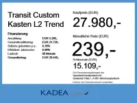 Occasion Ford Transit Custom Trend 136 ch (100 kW) 2025 Blanc Berline