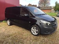 gebraucht Mercedes Vito 110 lang 1 Hand MwSt. 18Zoll schwarz nur 48.000Km