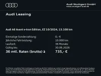 Usata Audi A6 e-tron Edition .1 269 kW (367 CV) 2024 Grigio Station wagon