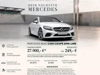 Gebraucht Mercedes C200 AMG line 184 PS (135 kW) 2019 Weiß Coupé