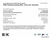 gebraucht BMW 330e Touring Leasing 585,- netto mtl. Gewerbe