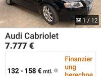 Gebraucht Audi Cabriolet 232 PS (170 kW) 2005 Schwarz Cabrio