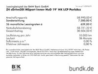 gebraucht BMW Z4 Z4sDrive20i MSport Innov HuD 19' HK LCP ParkAss Sportpaket Bluetooth Navi LED V
