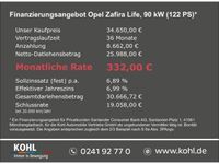 gebraucht Opel Zafira Life Edition M 2.0 D Automatik Navi Tempo Rückfahrkam.