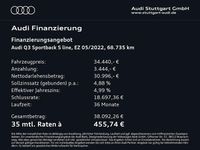 Gebraucht Audi Q3 S-Line 150 PS (110 kW) 2022 Navarrablau metallic SUV