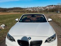 gebraucht BMW 218 i M - CABRIO - WEISS / LEDER BRAUN TOP