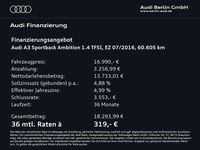 Second-hand Audi A3 Ambition 125 CP (91 kW) 2016 Gri Berlinǎ