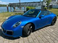 Gebraucht Porsche 911 Carrera 4 GTS Targa 450 PS (330 kW) 2017 Blau Cabrio