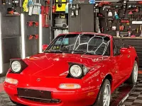 Gebraucht Mazda MX5 90 PS (66 kW) 1996 Rot Cabrio