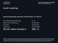 Gebraucht Audi A3 Advanced Plus 150 PS (110 kW) 2025 Mythosschwarz metallic Limousine