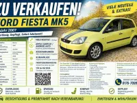 Gebraucht Ford Fiesta Style 69 PS (50 kW) 2007 Gelb Kleinwagen
