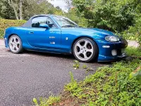 Occasion Mazda MX5 140 ch (102 kW) 1999 Bleue Cabriolet