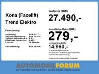 gebraucht Hyundai Kona (Facelift) Trend Elektro FLA SpurH LM Navi