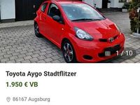 Gebraucht Toyota Aygo 68 PS (50 kW) 2010 Rot Kleinwagen