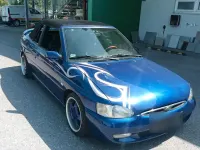 Gebraucht Ford Escort Cabriolet 115 PS (84 kW) 1997 Blau Cabrio