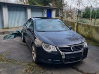 gebraucht VW Eos cabriolet diesel 6 gang Schwarz Voll Leder beige