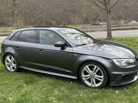 gebraucht Audi A3 Sportback 8V S-Line daytona grau S-Tronic 8-fach bereift