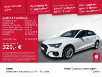 Gebraucht Audi A3 Advanced Plus 150 PS (110 kW) 2023 Ibisweiß Limousine