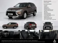 Gebraucht Mitsubishi Outlander 150 PS (110 kW) 2016 Granit braun metallic SUV