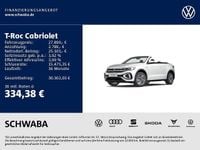 Gebraucht VW T-Roc Cabriolet R-line 150 PS (110 kW) 2023 Pure white/schwarz Cabrio