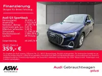 Gebraucht Audi Q3 Sportback S-Line 200 PS (147 kW) 2024 Navarrablau metallic SUV