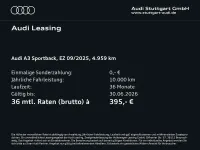 Gebraucht Audi A3 Ambiente 150 PS (110 kW) 2025 Mythosschwarz metallic Limousine