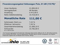 Gebraucht VW Polo Move 110 PS (80 kW) 2023 Blau Kleinwagen