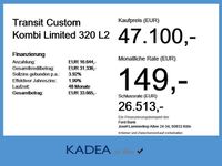 Neu Ford Transit Custom Limited 170 PS (125 kW) 2026 Frost weiß Kombi