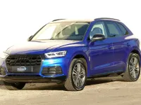 Gebraucht Audi Q5 S-Line 245 PS (180 kW) 2020 Gletscherweiß / blau foliert (metallic) SUV