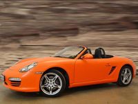 Gebraucht Porsche Boxster 256 PS (188 kW) 2009 Mattorange (foliert) / arktis Cabrio