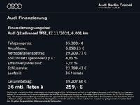 Gebraucht Audi Q2 Advanced Plus 150 PS (110 kW) 2025 Brillantschwarz SUV