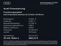 Gebraucht Audi A3 Advanced Plus 150 PS (110 kW) 2022 Mythosschwarz metallic Limousine